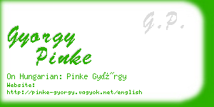 gyorgy pinke business card